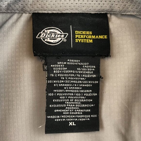 Dickies Mens Shirt Size XL Performance System Short Sleeve Outdoors Gray Classic - Picture 3 of 9